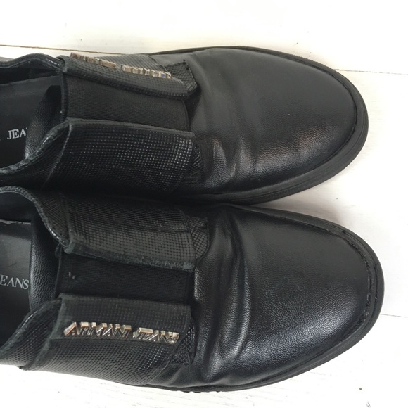 Vintage Armani Jeans Leather Sneaker - Picture 4 of 8